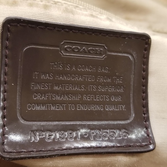 SIGNATURE STRIPE MULTI STRIPE SATCHEL (COACH F25526)BRASS/KHAKI/VERMILLION MTI - Picture 3 of 6